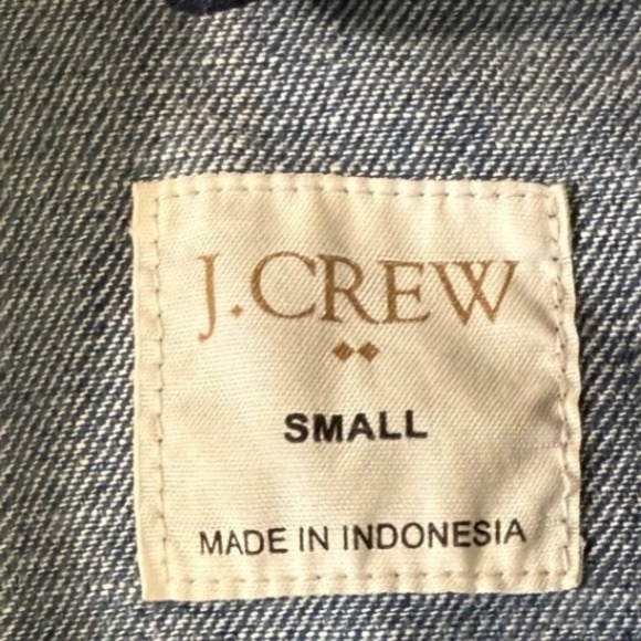 J‎ Crew Denim Jacket Blue Jean Trucker Style Button Up Women's Small Normcore - Picture 5 of 11